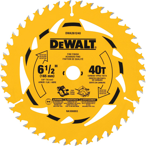 Framing Circular Saw Blade, 6-1/2", 40 Teeth, Wood Use Haskins Industrial Inc.