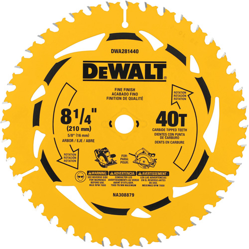 Cross Cutting Circular Saw Blade, 8-1/4", 40 Teeth, Wood Use Haskins Industrial Inc.