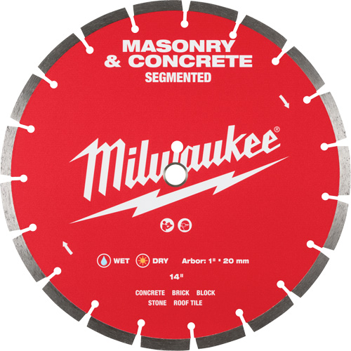 Segmented Masonry & Concrete Diamond Blade, 14", Stone/Concrete/Brick/Tile Use Haskins Industrial Inc.
