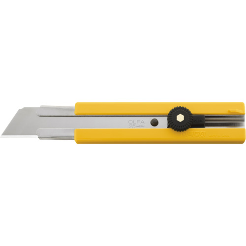 Rubber Inset Utility Knife with Solid Blade, 25 mm, Stainless Steel Blade Haskins Industrial Inc.