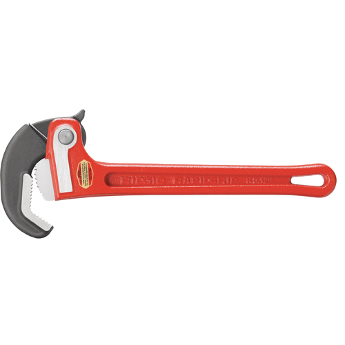 RapidGrip Pipe Wrench, 1" Jaw Capacity, 10" Long Haskins Industrial Inc.