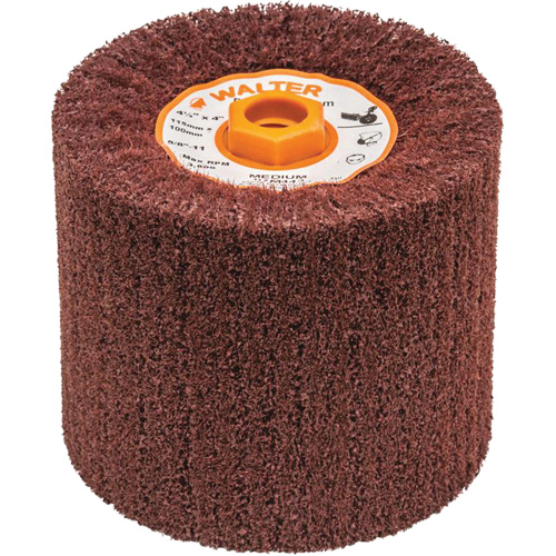 Tambour de conditionnement de surface Blendex, 4-1/2" dia. x 4" la, 5/8"-11 Arbre, Grain Moyen Haskins Industrial Inc.