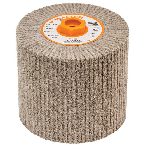 Blendex Surface Conditioning Drum, 4-1/2" Dia. x 4" W, 5/8"-11 Arbor, Fine Grit Haskins Industrial Inc.