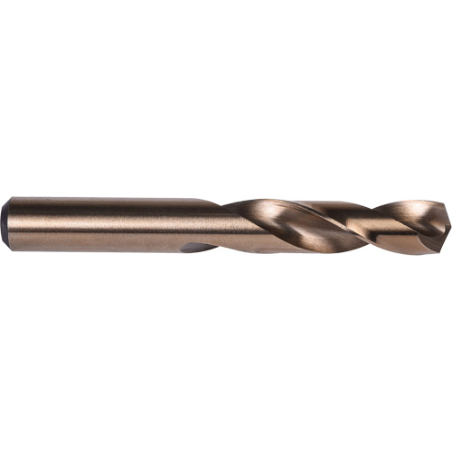 Stub Length Drill Bit, H, High Speed Cobalt, 1-1/2" Flute, 135° Point Haskins Industrial Inc.