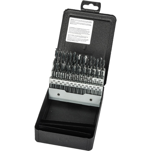 Stub Length Drill Bit Set, 60 Pieces, High Speed Steel Haskins Industrial Inc.