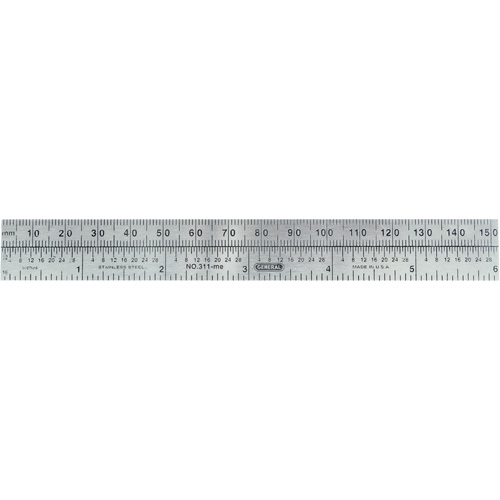 Economy Precision Flexible Ruler, 6" L, Steel Haskins Industrial Inc.