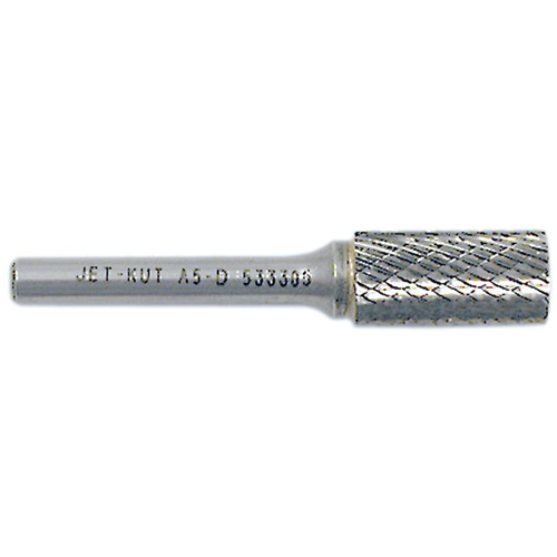JET-KUT&reg; Cylindrical Shape Burr, 1/2" Dia., 1/4" Shank, 1" Depth of Cut Haskins Industrial Inc.