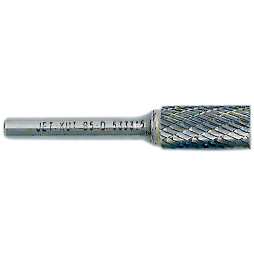 End-Cut Cylindrical Burr, 1/2" Dia., 1/4" Shank, 1" Depth of Cut Haskins Industrial Inc.