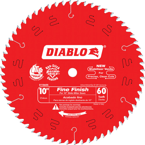 Contractor Saw Blades - Fine Finishing Saw Blades, 10", 60 Teeth, Wood Use Haskins Industrial Inc.