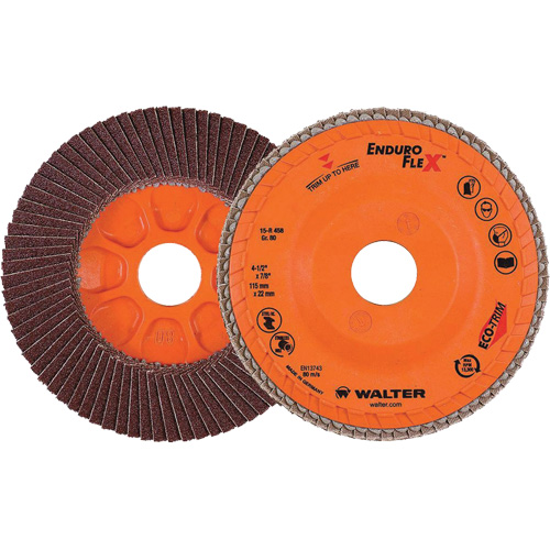 Enduro-Flex Flap Disc, 4-1/2" x 7/8", Type 27, 80 Grit, Zirconia Alumina Haskins Industrial Inc.