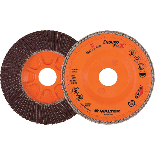 Enduro-Flex Flap Disc, 4-1/2" x 7/8", Type 27, 120 Grit, Zirconia Alumina Haskins Industrial Inc.