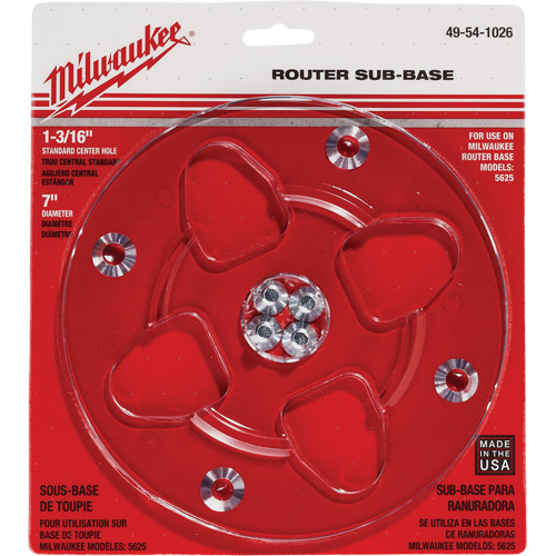 Embase transparente avec un diam&egrave;tre de 7" et un orifice central de 1-3/16" Haskins Industrial Inc.