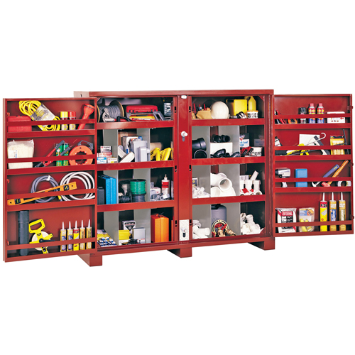 Armoire &agrave; tablettes Jobsite, Acier, 49 pi³, Rouge Haskins Industrial Inc.