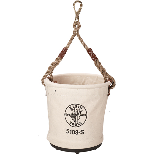 Bucket Tool Pouch, 12" L x 12" W x 12" H, Canvas, Beige Haskins Industrial Inc.