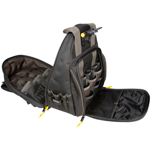 Sacs &agrave; dos pour outils Techgear &agrave; 53 pochettes, 16" lo x 13-1/4" la, Noir, Polyester Haskins Industrial Inc.