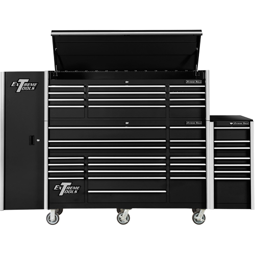 RX Series Side Cabinet, 3 Drawers, 19" W x 25" D x 61" H, Black Haskins Industrial Inc.