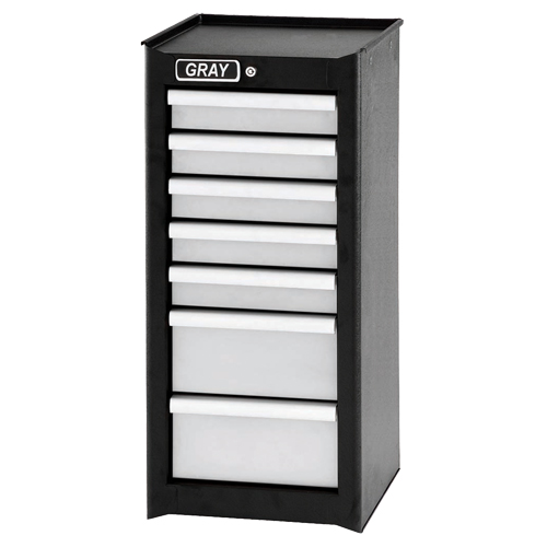 Side Rider Cabinet, 7 Drawers, 14-3/4" W x 18" D x 33.34" H, Black Haskins Industrial Inc.