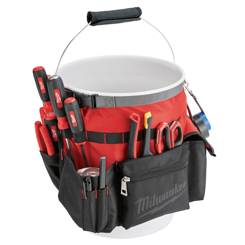 Sac organiseur pour seau, 10" lo x 10" la x 13-1/2" h, Nylon, Rouge Haskins Industrial Inc.