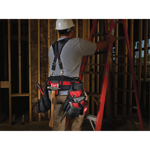 Contractor Work Belt With  Suspension Rig, Nylon, Black Haskins Industrial Inc.