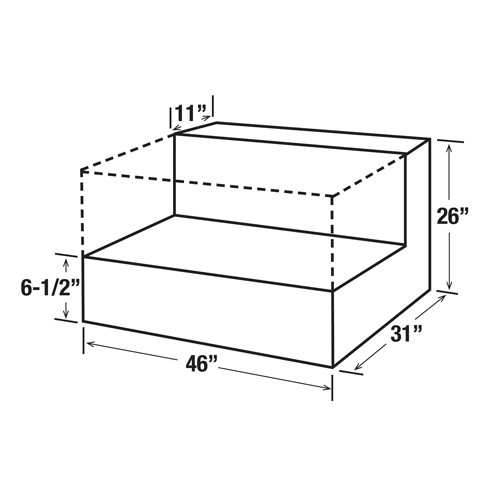 Steel Fuel Transfer Tank, Steel, 85 gal. Capacity, Black Haskins Industrial Inc.
