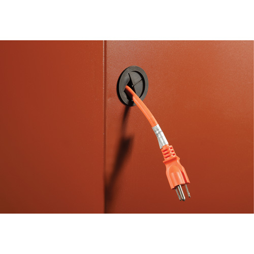 Coffre de chantier et surface de travail sur le terrain, 33" la x 63" p x 80" h, Acier, Rouge Haskins Industrial Inc.