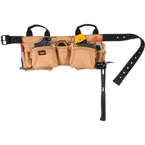 Ceinture &agrave; outils pour menuisier, Cuir, Havane Haskins Industrial Inc.