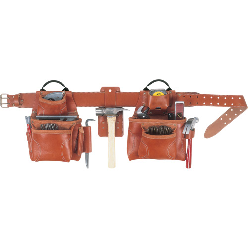 Ceinture &agrave; outils combin&eacute;e de luxe, Cuir, Havane Haskins Industrial Inc.