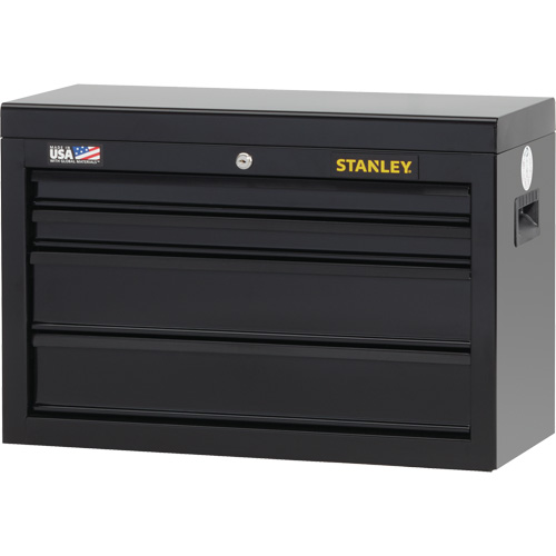 100 Series Tool Chest, 26" W, 4 Drawers, Black Haskins Industrial Inc.