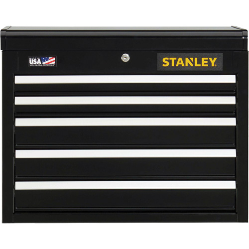 300 Series Tool Chest, 26" W, 5 Drawers, Black Haskins Industrial Inc.