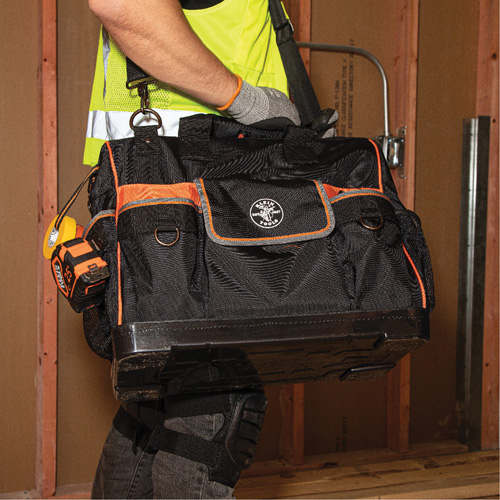 Tradesman Pro Wide-Open Tool Bag, Ballistic Nylon, 42 Pockets, Black Haskins Industrial Inc.