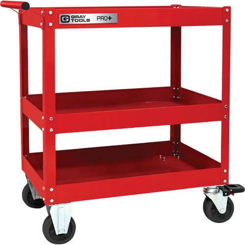 PRO+ Series Heavy-Duty Utility Cart, 3 Tiers, 30-1/5" x 38-1/3" x 19-1/2" Haskins Industrial Inc.