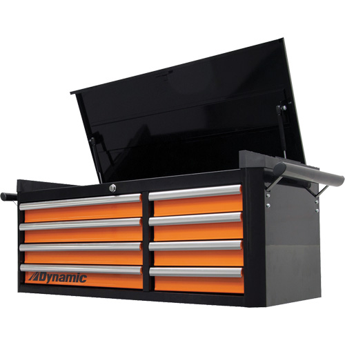Coffre sup&eacute;rieur, 42" la, 8 tiroirs, Noir/Orange Haskins Industrial Inc.