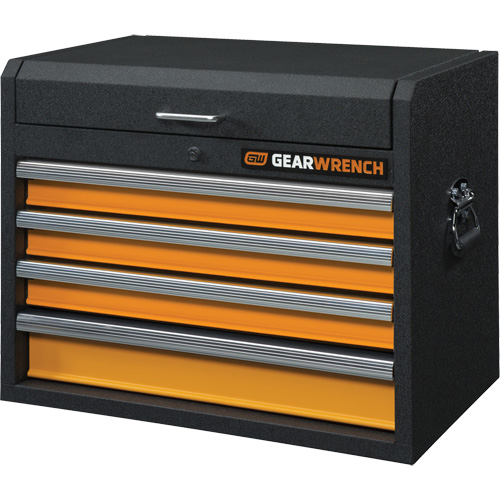 GSX Series Tool Chest, 26" W, 4 Drawers, Black/Orange Haskins Industrial Inc.