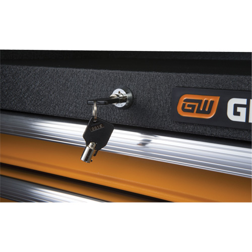 GSX Series Tool Chest, 26" W, 4 Drawers, Black/Orange Haskins Industrial Inc.