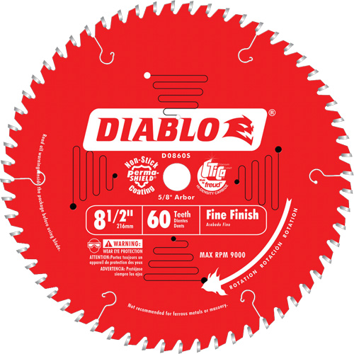 Contractor Saw Blades - Fine Finishing Saw Blades, 8-1/2", 60 Teeth, Wood Use Haskins Industrial Inc.