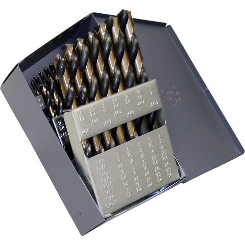 Jeux de forets, 29 morceaux, Acier rapide Haskins Industrial Inc.