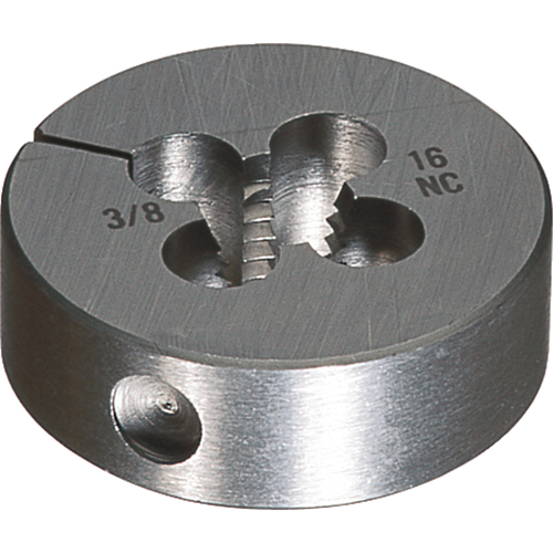 Round Adjustable Die, Bright Finish, 10-32 Thread, High Speed Steel Haskins Industrial Inc.