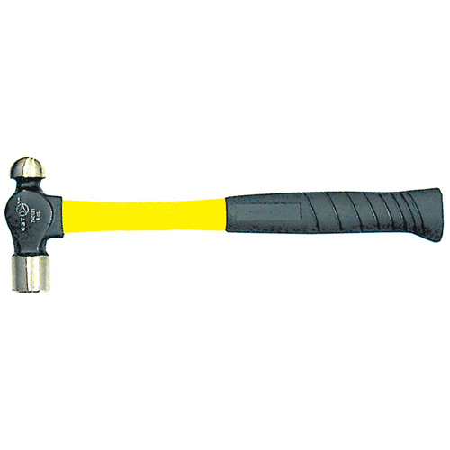 Heavy-Duty Fibreglass Handle Ball Pein Hammer, 8 oz. Head Weight, Plain Face, Cushion Handle Haskins Industrial Inc.