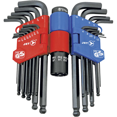 JBHK-22SM Ball Nose Hex Key Set, 22 Pcs., Metric & Imperial Haskins Industrial Inc.