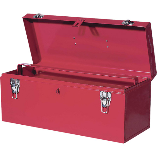 TB21 Steel Hand Tool Box, 8-3/4" D x 20" W x 9-3/8" H, Red Haskins Industrial Inc.