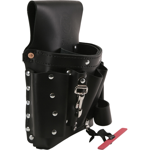 Extra-Capacity Tool Pouches, Multiple Tool Holder, Leather, 8 Pockets Haskins Industrial Inc.