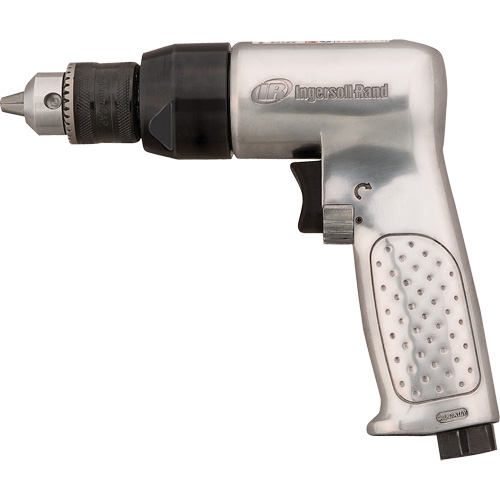 Reversible Air Drill, 4 CFM, 1/4" NPTF, 93 dBA, 3/8" Chuck, Keyed Haskins Industrial Inc.