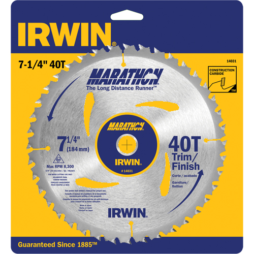 Contractor Saw Blades - Marathon&reg; Saw Blades, 7-1/4", 40 Teeth, Wood Use Haskins Industrial Inc.