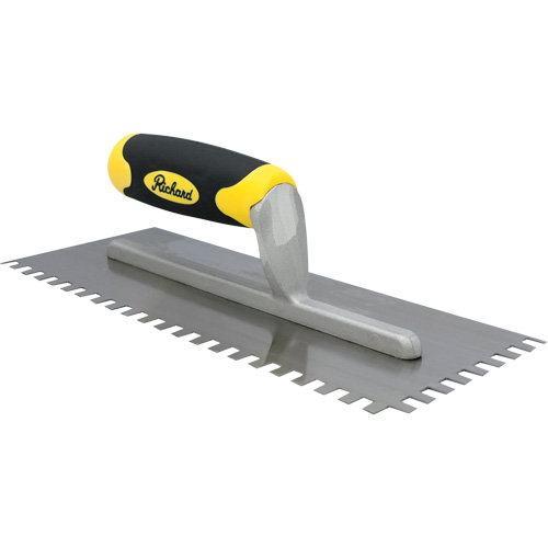 Truelles dent&eacute;es avec prise Ergo-Grip pour lapplication des adh&eacute;sifs Haskins Industrial Inc.