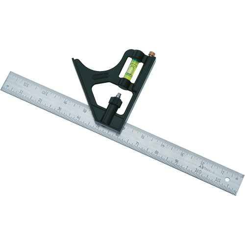Combination Square, 12" L, 1/8"/1/16"/1/32" Graduations Haskins Industrial Inc.