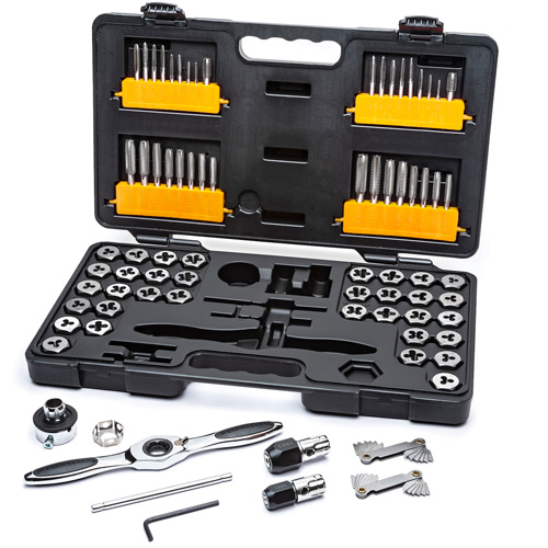 SAE/Metric Ratcheting Tap & Die Set, 77 Pieces Haskins Industrial Inc.