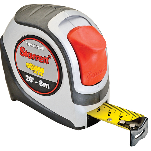 KTXP Series Measuring Tapes, 1" x 26'/8 m, 1/16" Graduations Haskins Industrial Inc.
