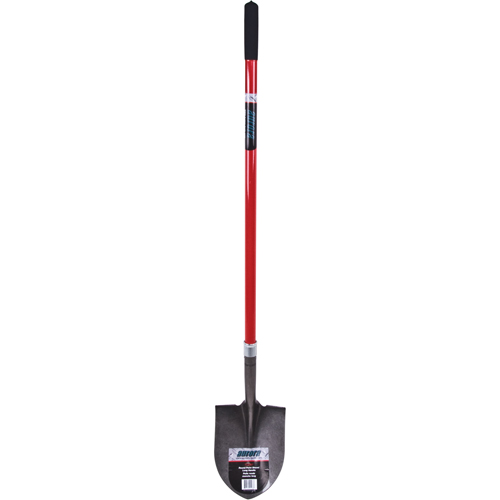 Heavy-Duty Round Point Shovel, Carbon Steel Blade, Fibreglass, Straight Handle Haskins Industrial Inc.