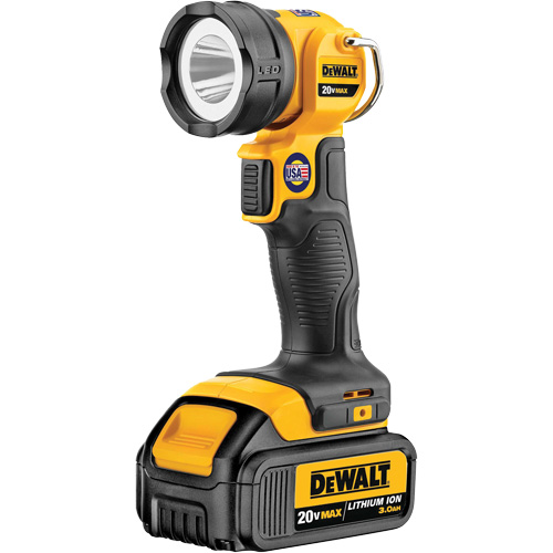 Lampe de travail Max, DEL, 110 lumens, 11 hres de fonctionnement, Bloc-pile Rechargeable, Plastique Haskins Industrial Inc.