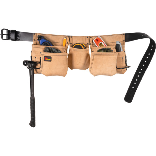 Journeyman Carpenter Aprons, Leather, Tan Haskins Industrial Inc.